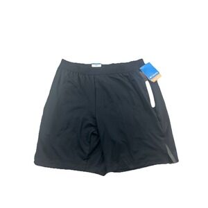 Columbia Tech Trail Knit Hiking Shorts 7" Outdoor Black Gray Men's Large NWT